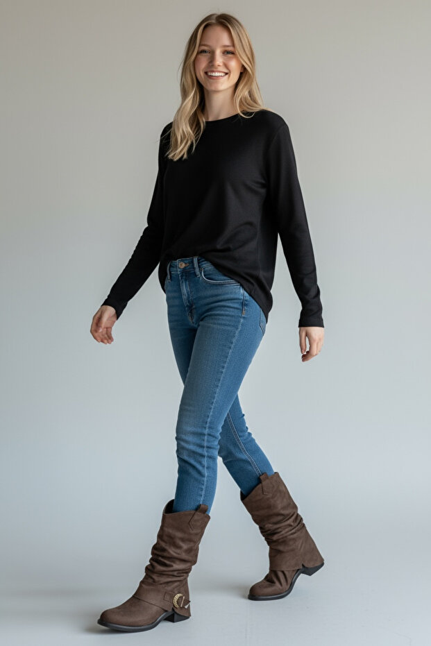 Kadın Western Bot - 2