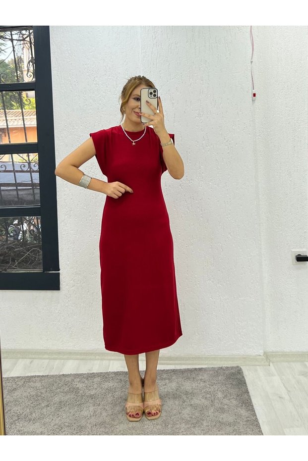 Women's Crew Neck T-Colm Length Dress