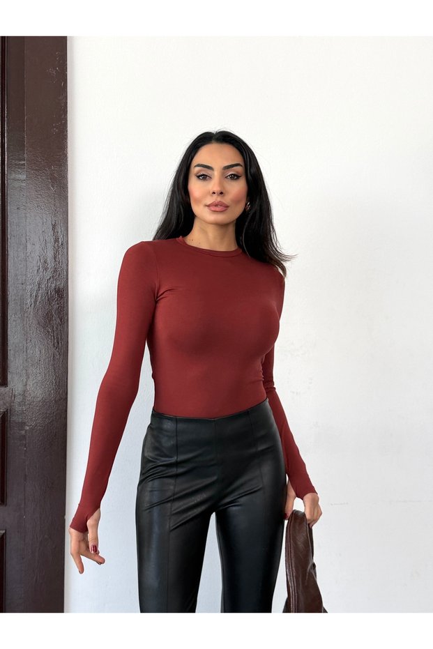 Women's Tile Finger Detailed Bodysuit