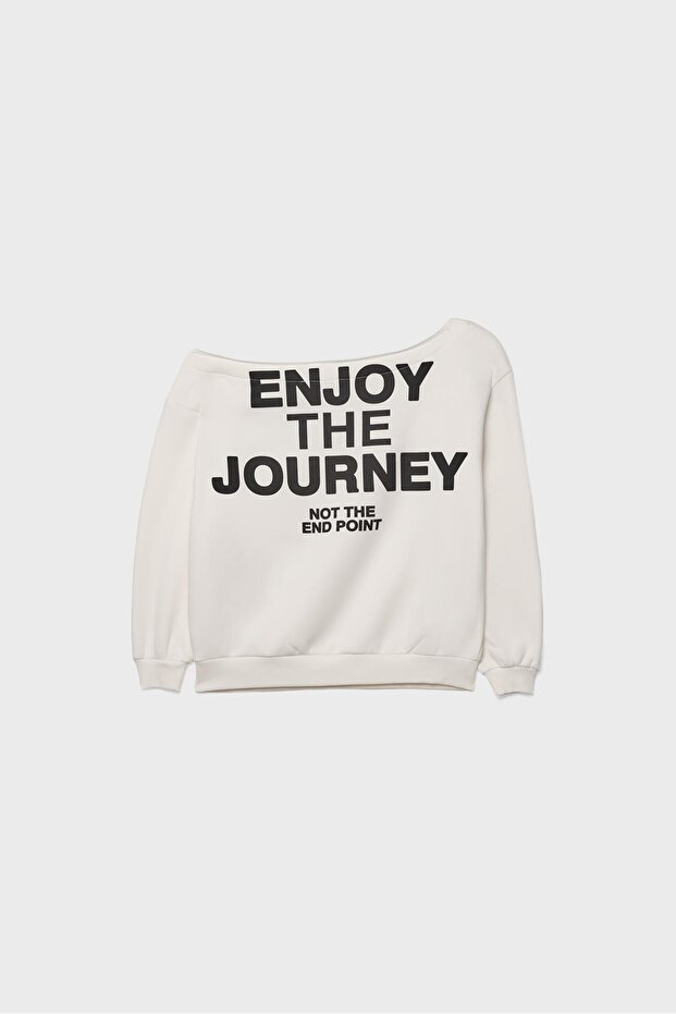 Açık omuz sweatshirt - 6