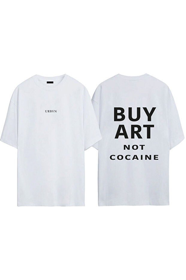 Buy Tasarım Printed White Oversized T-Shirt