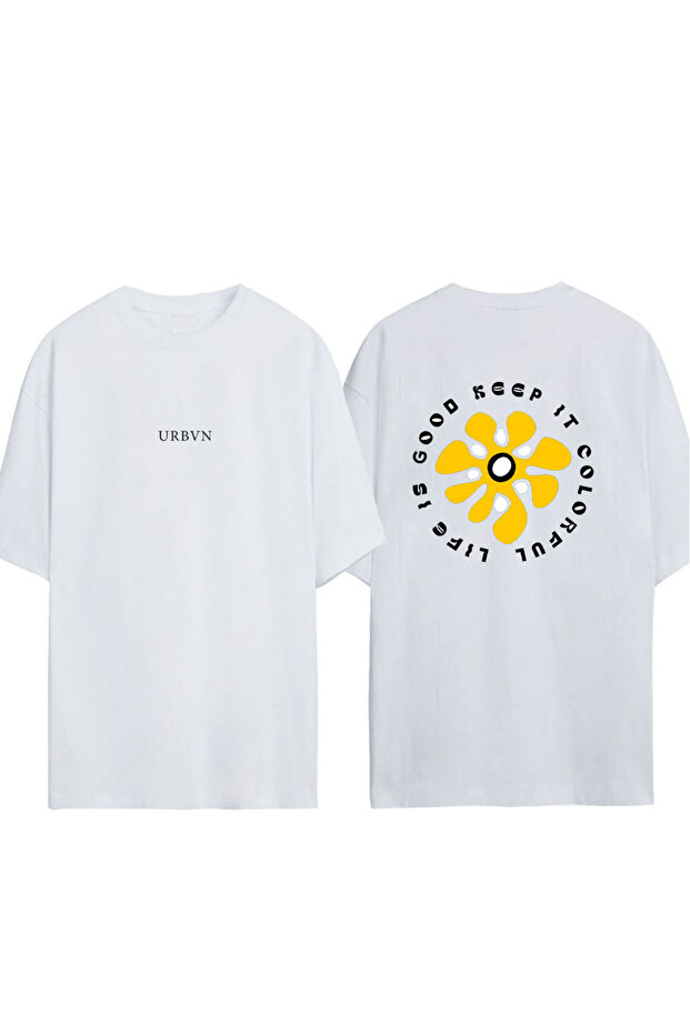 Good Keep It Design B Printed White O Oversized T-Shirt