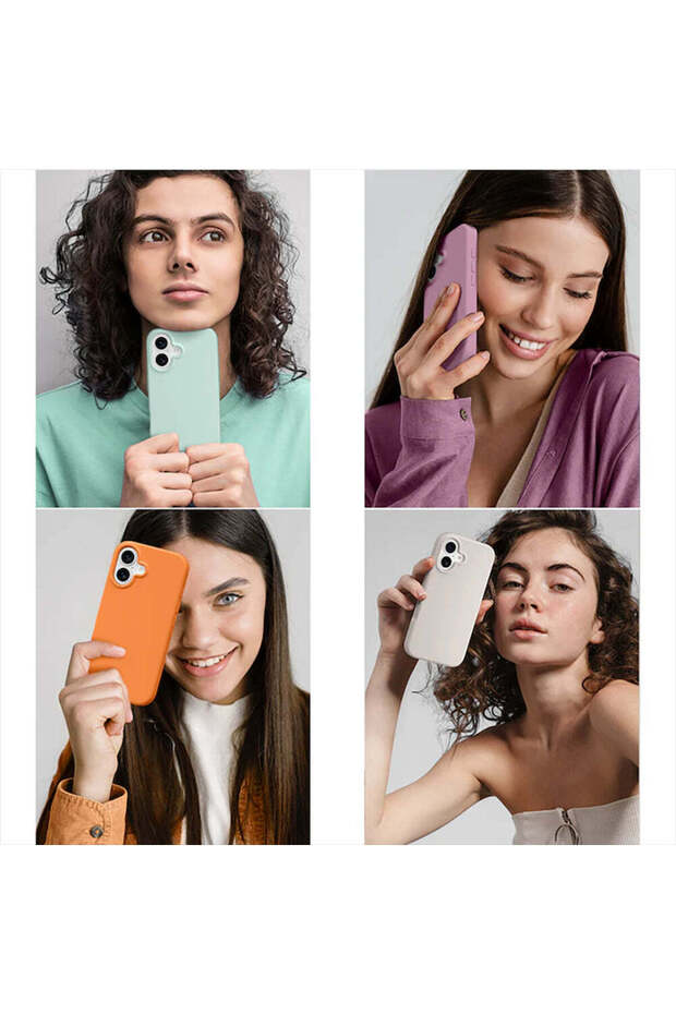 Soft Silicone Case iPhone 16 Plus, Microfiber Inside, Protective, Slim, Red - 6