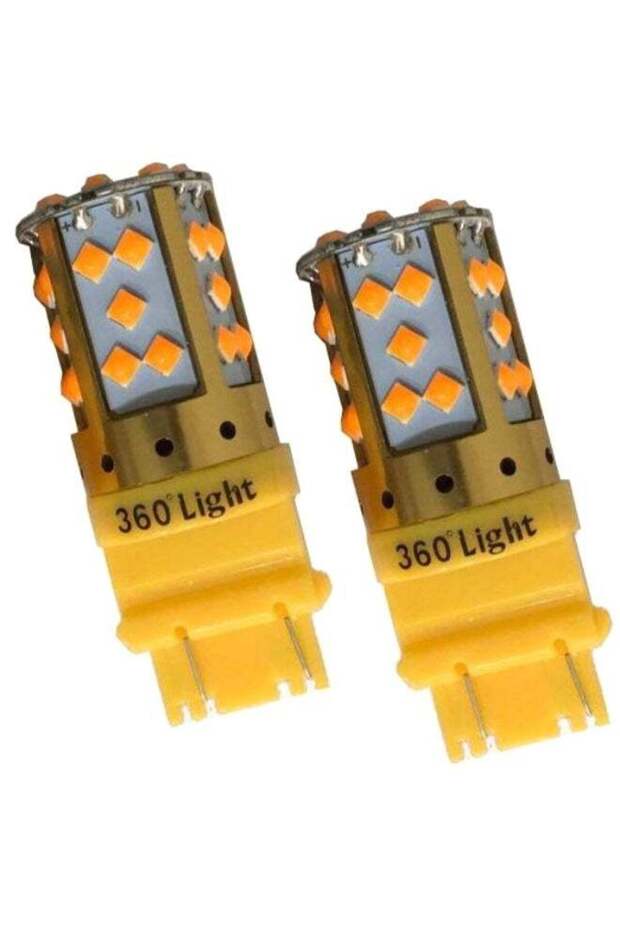 مجموعة مصابيح إشارة الانعطاف LED باللون الكهرماني من قطعتين 2.8