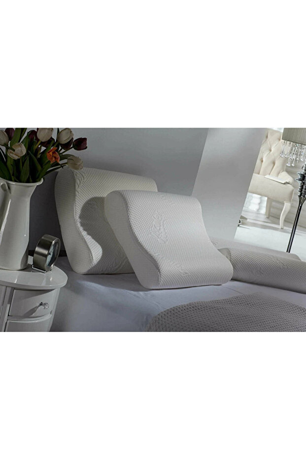 Doqu Home Visco Comfort Orthopedic Neck Support Neck Straightening with Washable Cover