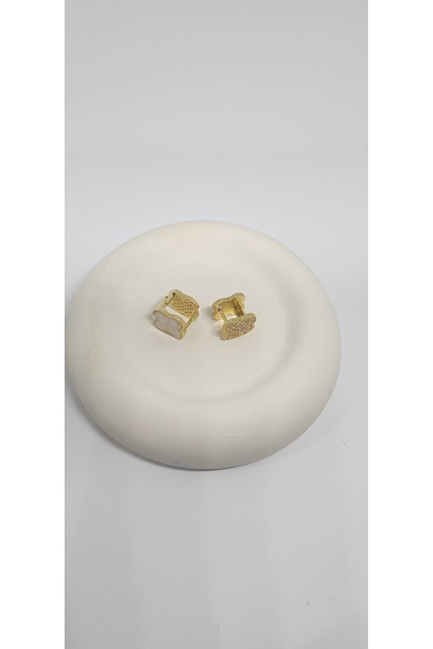 Çift Taraflı Yonca Küpe - 3