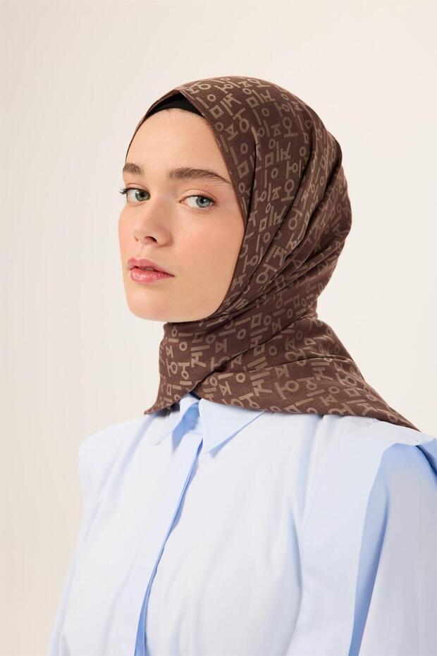 Cotton Liva Shawl Brown Mink Breathable Natural Textured 90X200
