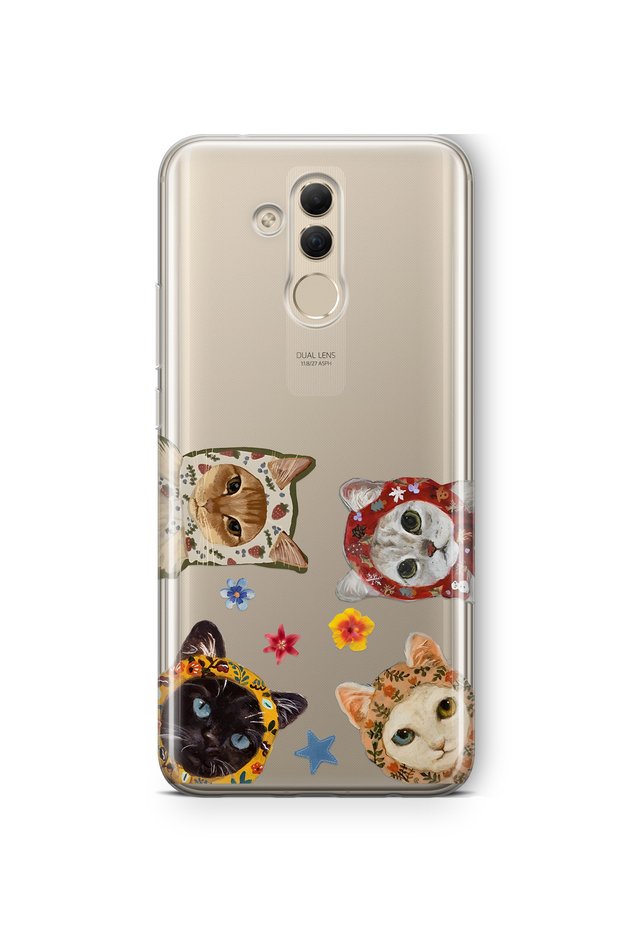 حافظة هاتف شفافة متوافقة مع هاتف Huawei Mate 20 Lite