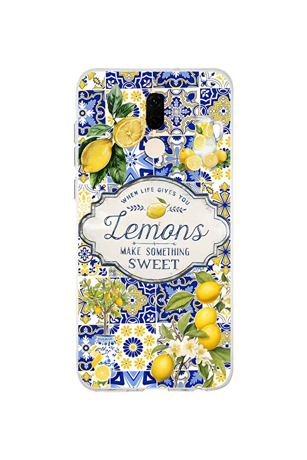 Huawei Mate 10 Lite Compatible Lemon Pattern Transparent Phone Case - 1
