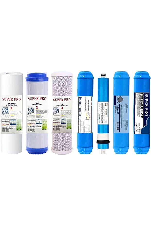 7 Stage Whole House RO Water Filter System High Capacity Membrane Under Sink فلتر مياه 7 مراحل