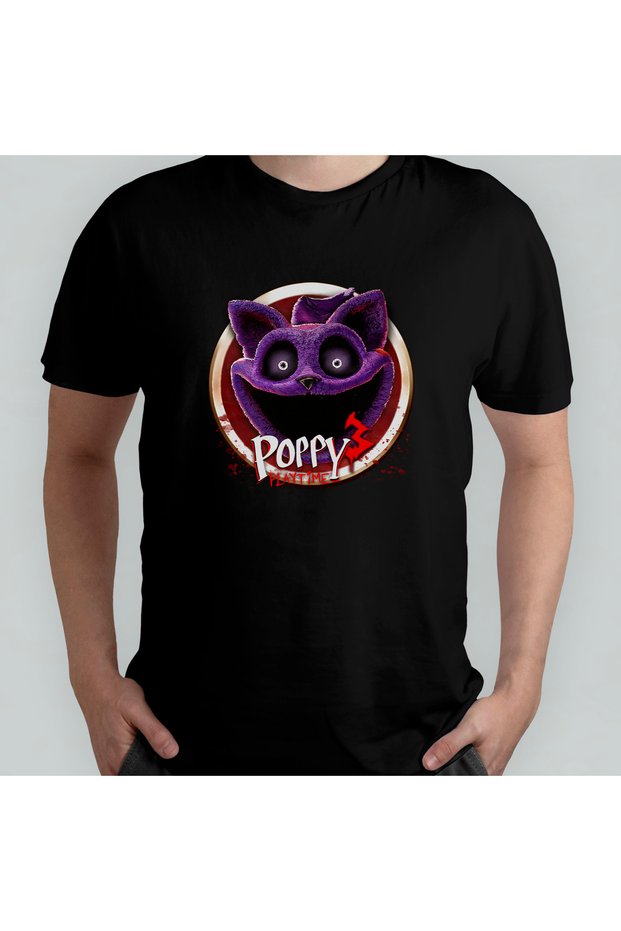 Poppy Playtime 3 Catnap 100% Cotton Crew Neck T-Shirt Model 1