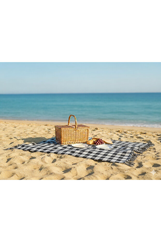 Picnic Table Cover (with Fringe Ties) 140 cm