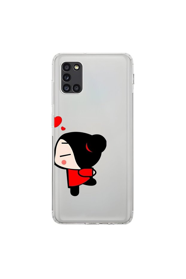 Samsung Galaxy A31 Compatible Transparent Case Couple Garry 2 Designs