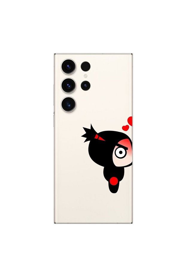 Samsung Galaxy S23 Ultra Compatible Transparent Case Couple Pucca 1 Design