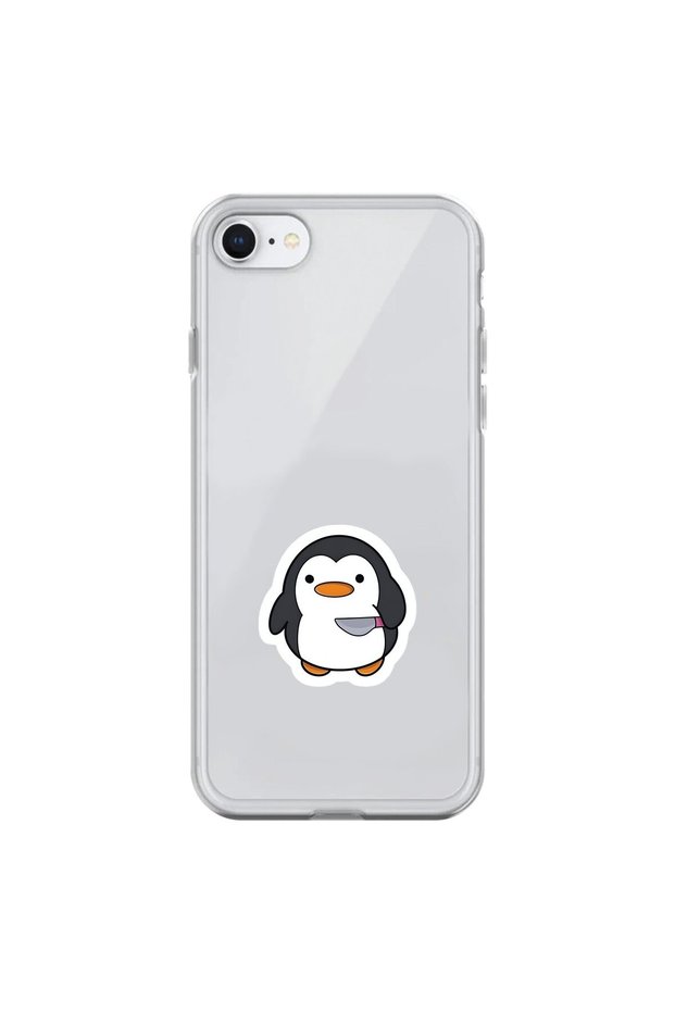 حافظة شفافة متوافقة مع هاتف iPhone 6S بتصميم Couple Penguin 2