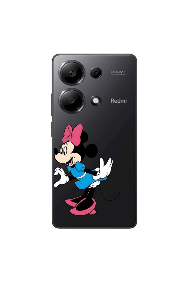 Xiaomi Redmi Note 13 Pro Compatible Transparent Case Couple Minnie 2 Designs