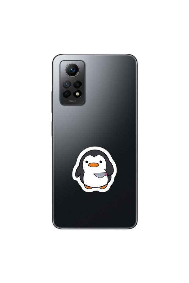 Xiaomi Redmi Note 12 Pro Compatible Transparent Case Couple Penguin with 2 Designs