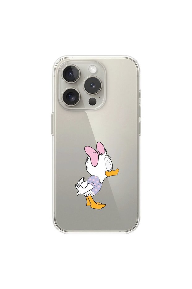 iPhone 16 Pro Compatible Transparent Case Couple Duck 1 Design