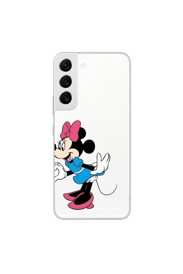 Samsung Galaxy S22 Compatible Transparent Case Couple Minnie 2 Designs