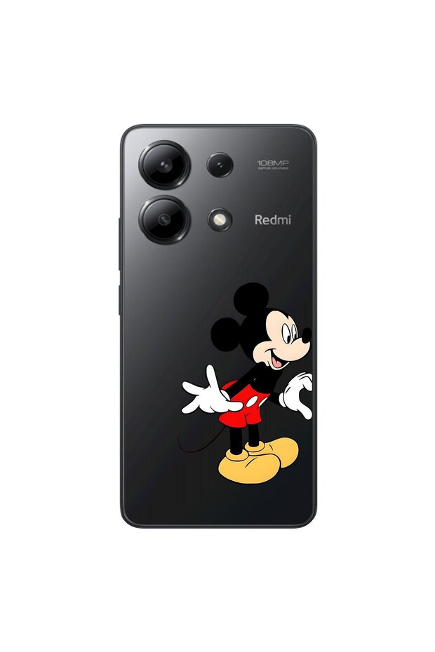 Xiaomi Redmi Note 13 Compatible Transparent Case Couple Mickey 1 Design