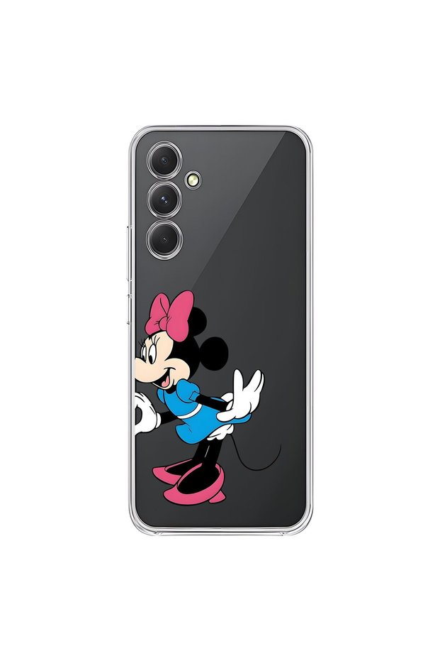 Samsung Galaxy A54 Compatible Transparent Case Couple Minnie 2 Designs