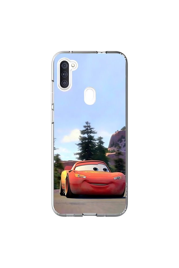 Samsung Galaxy A11 Compatible Transparent Case with Couple Mcq 1 Design