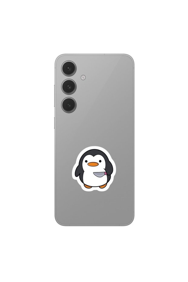 Samsung Galaxy S24+ Compatible Transparent Case Couple Penguin 2 Designs