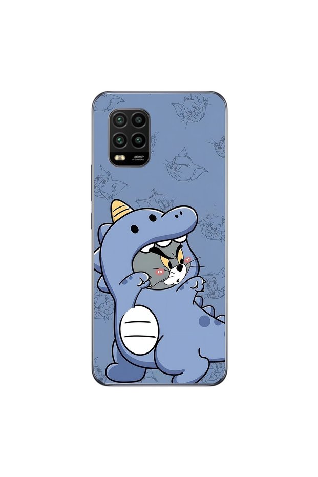 Xiaomi Mi 10 Lite Compatible Transparent Case Couple Tom 1 Design