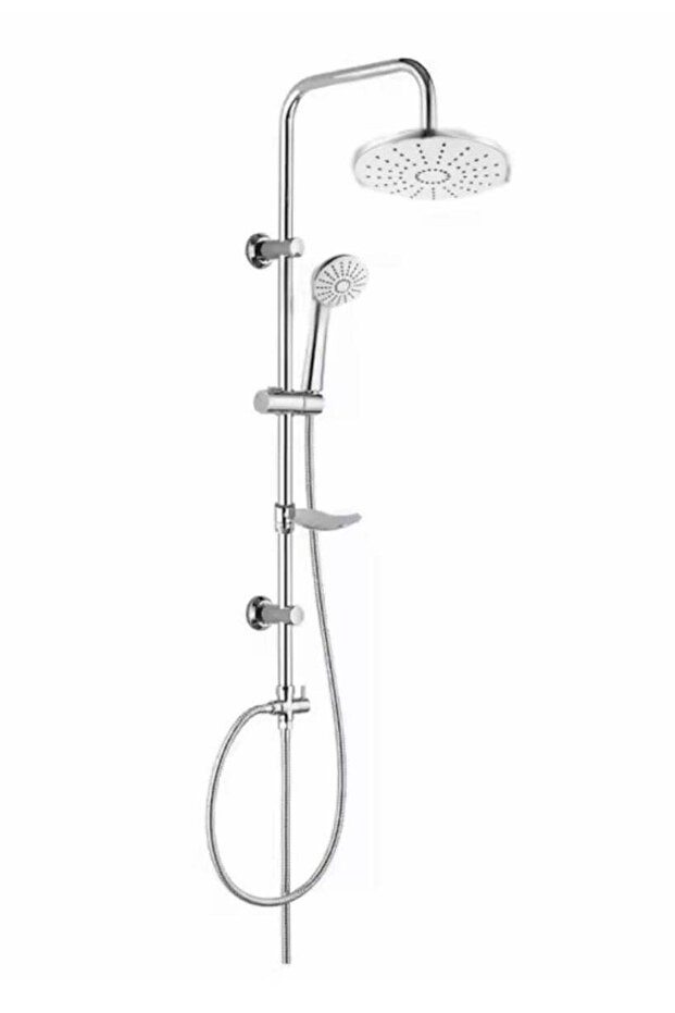 نظام دش مطري بثلاث وظائف مع دش يدوي عالي الضغط، طقم حمام من الكروم مكشوف - 1