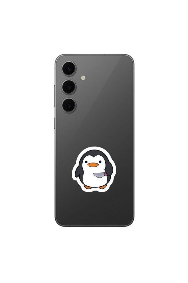 Samsung Galaxy S24 Fe Compatible Transparent Case Couple Penguin 2 Designs