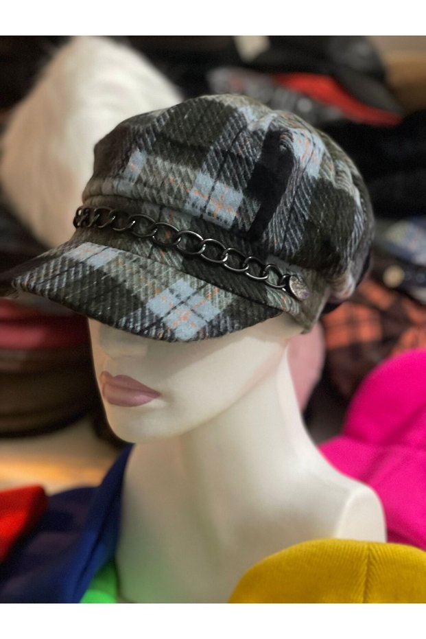 Winter Chain Accessory Embroidered Fabric Beretta Hat