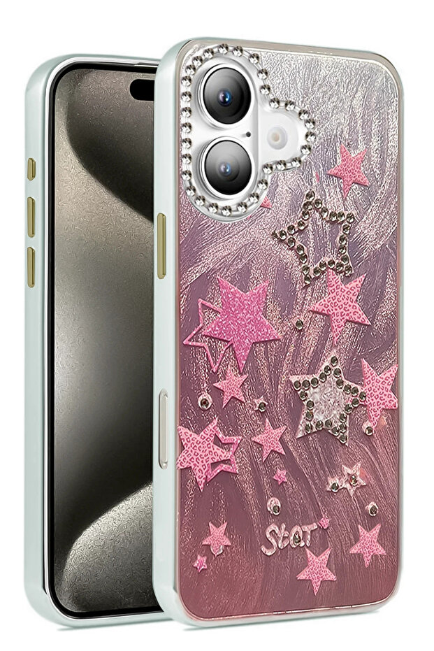 Techmrt iPhone 16 Case Blade Mirrored Pattern Cover - (133101) Pattern 7 - 1