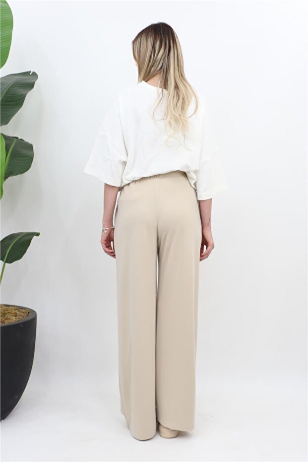 Çimalı Rahat Pantolon - Bej - 4