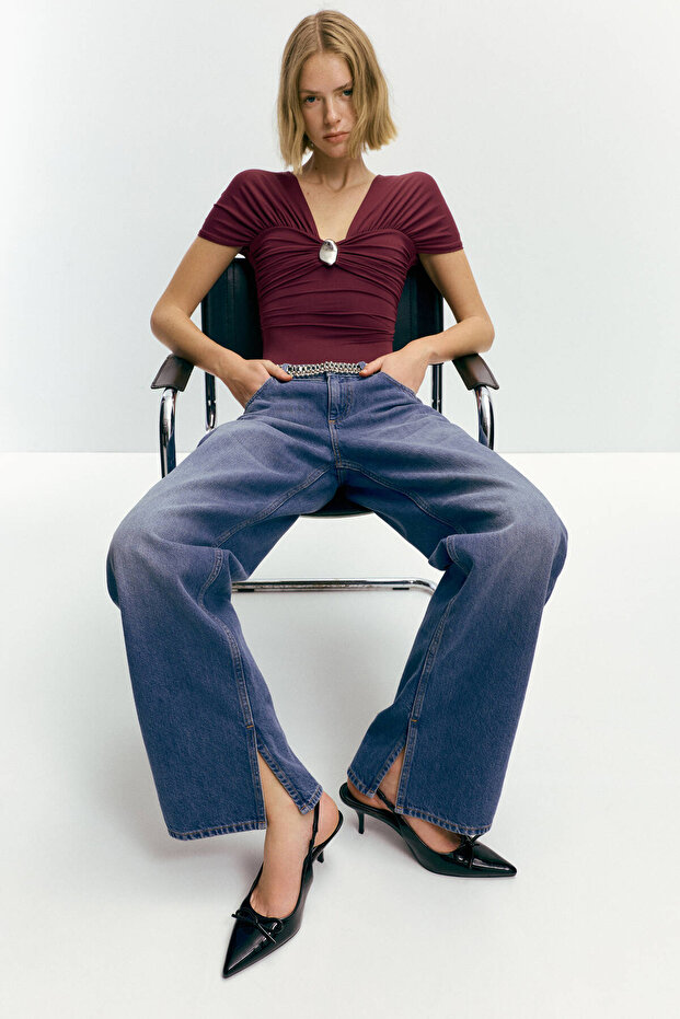 Fiyonklu topuklu ayakkabı - 1