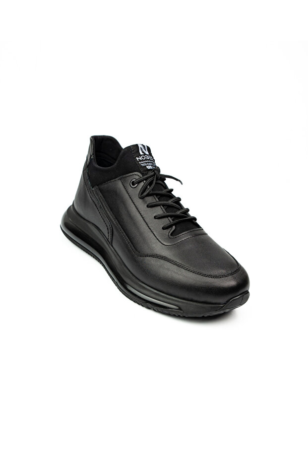 5017 Black Leather Men's Casual Shoes