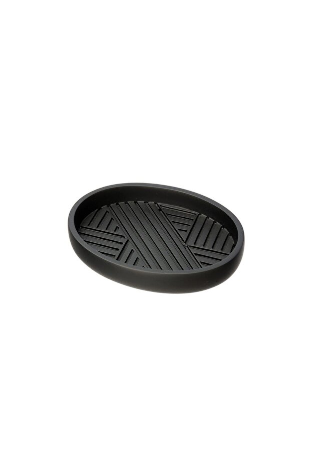 Soap dish, 3D model, matte black, - 1