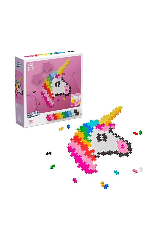 Set de constructie Puzzle pe numere Unicorn Constructor 250 piese - 1