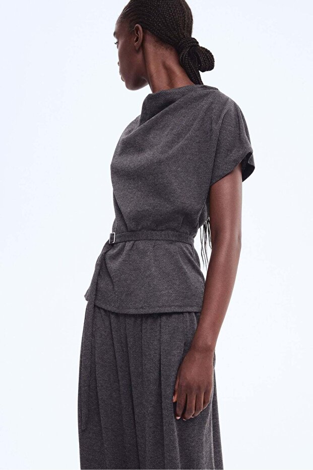 Draped belted top - 4