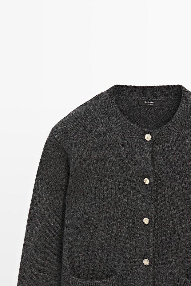 Dore düğmeli triko hırka - 5