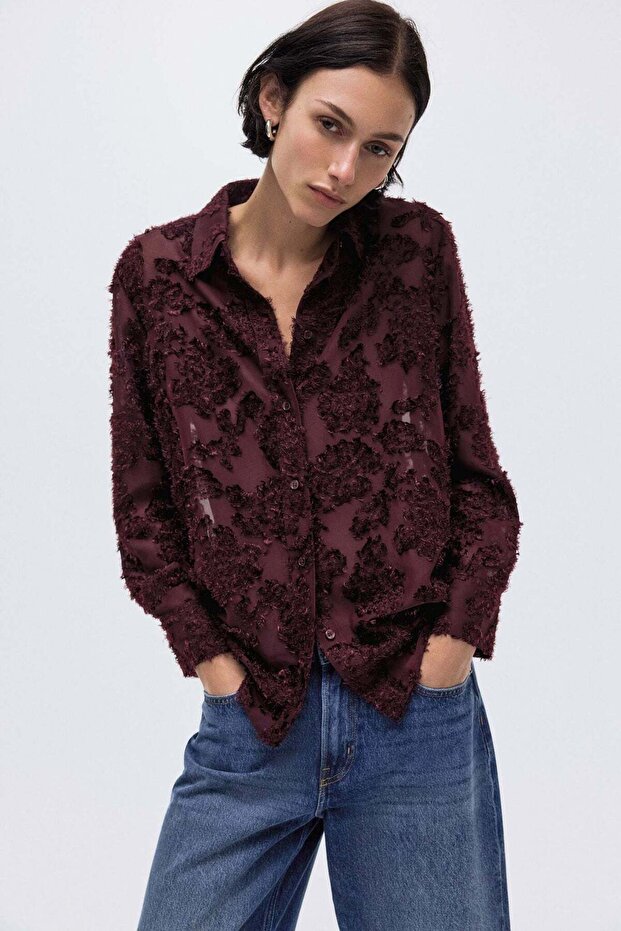 Jacquard-weave shirt