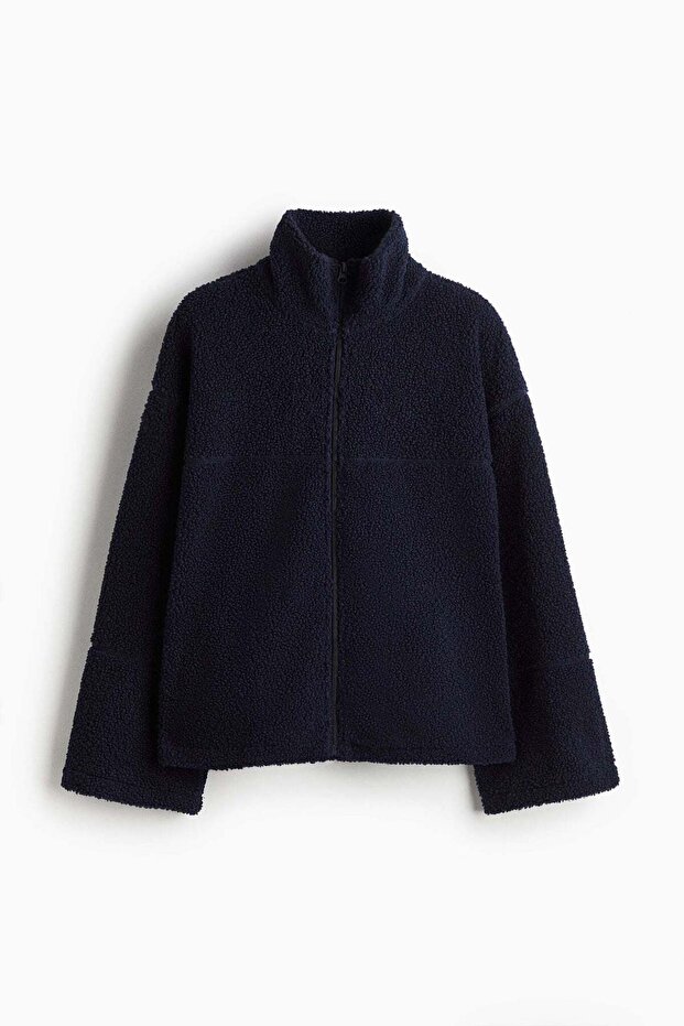 Zip-through teddy sweatshirt
