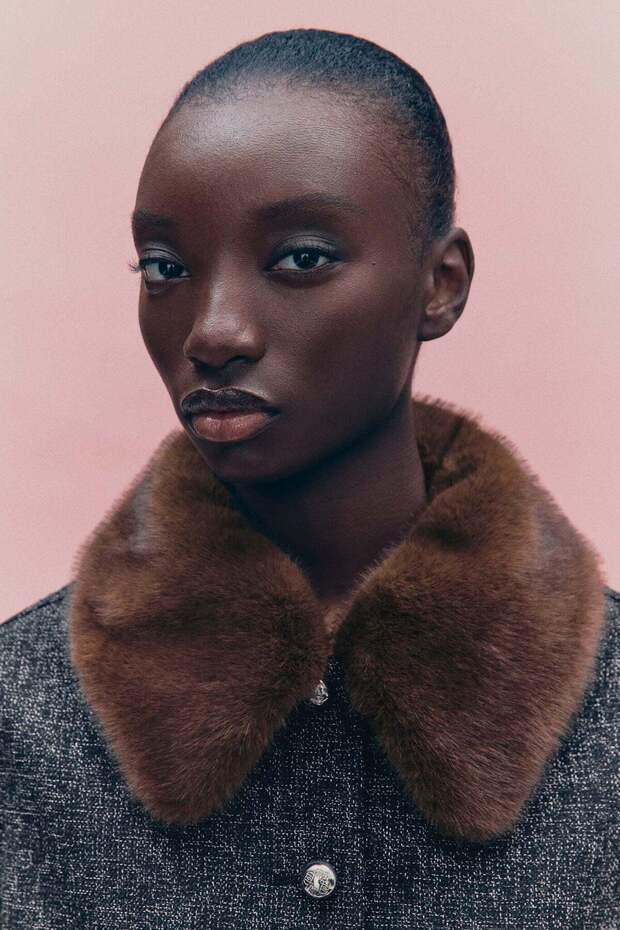 Collared bouclé jacket - 1