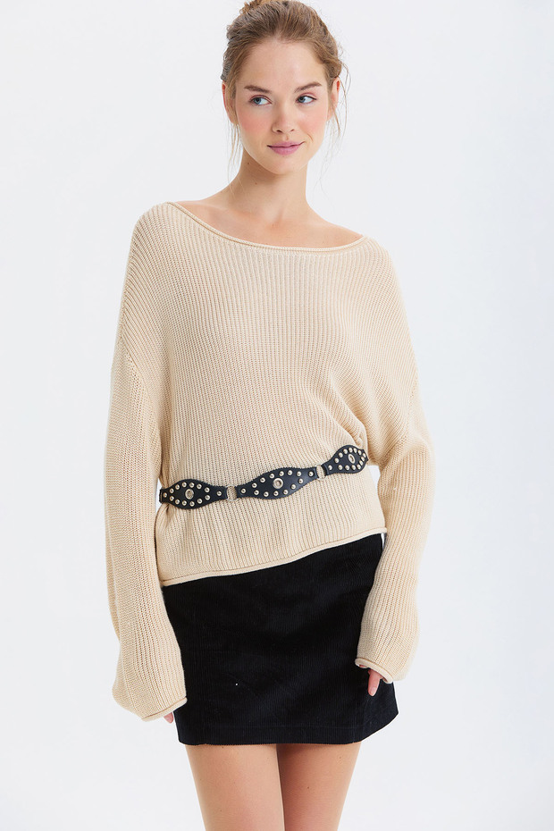 Ringed Bohemian Belt Black