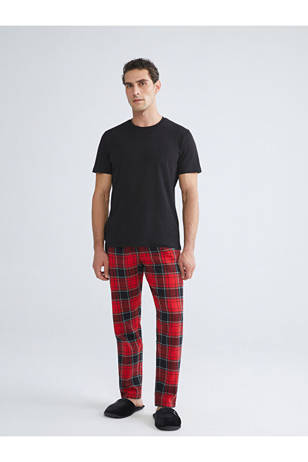 Özmarka New Season Standard Fit Plaid Men's Pajama Bottoms