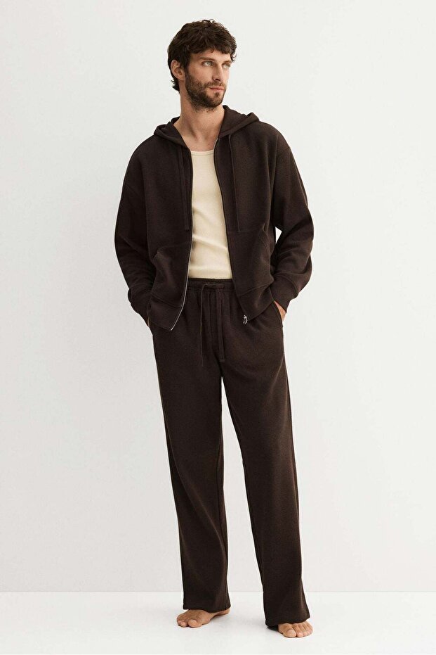 Loose Fit Jersey zip-through hoodie