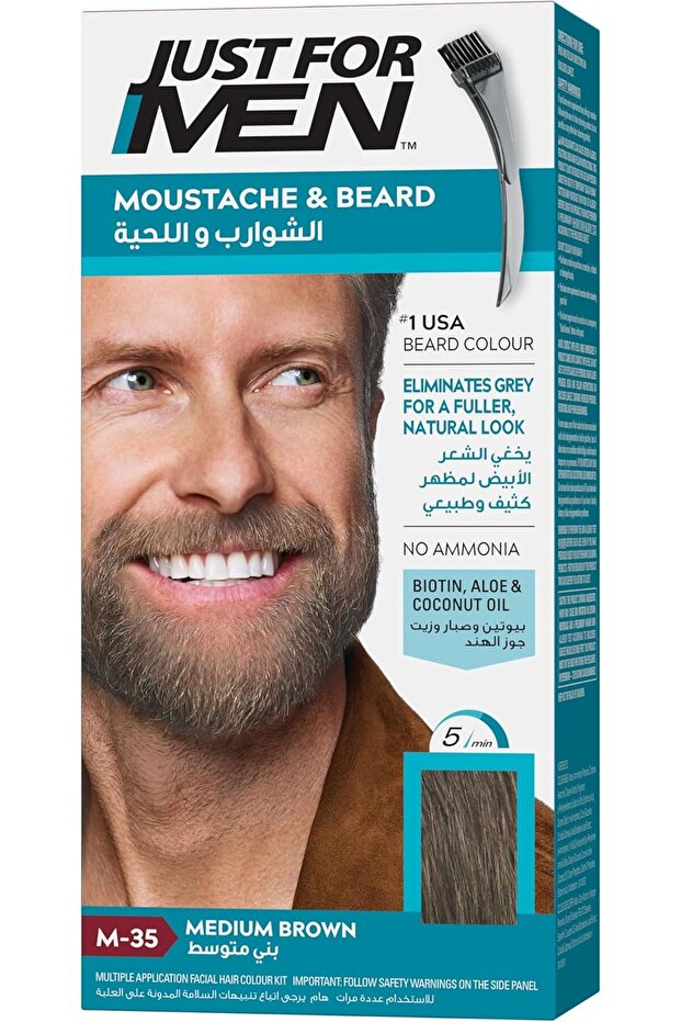 Moustache & Beard Dye, M-35 Medium Brown