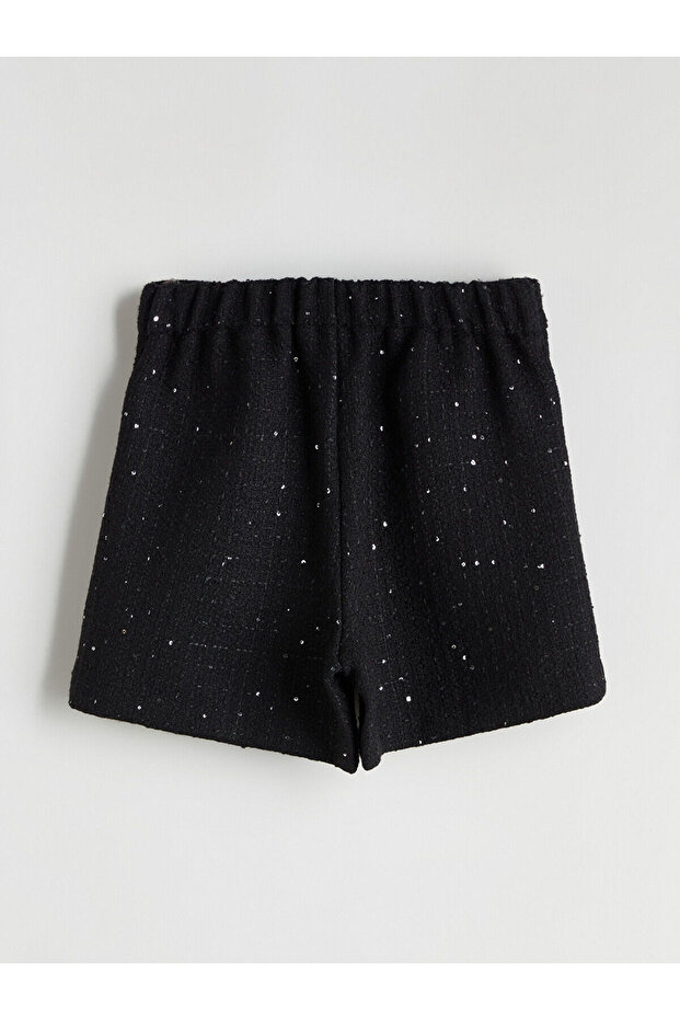 LCW Kids Pul İşlemeli Kız Çocuk Tüvit Şort - 3