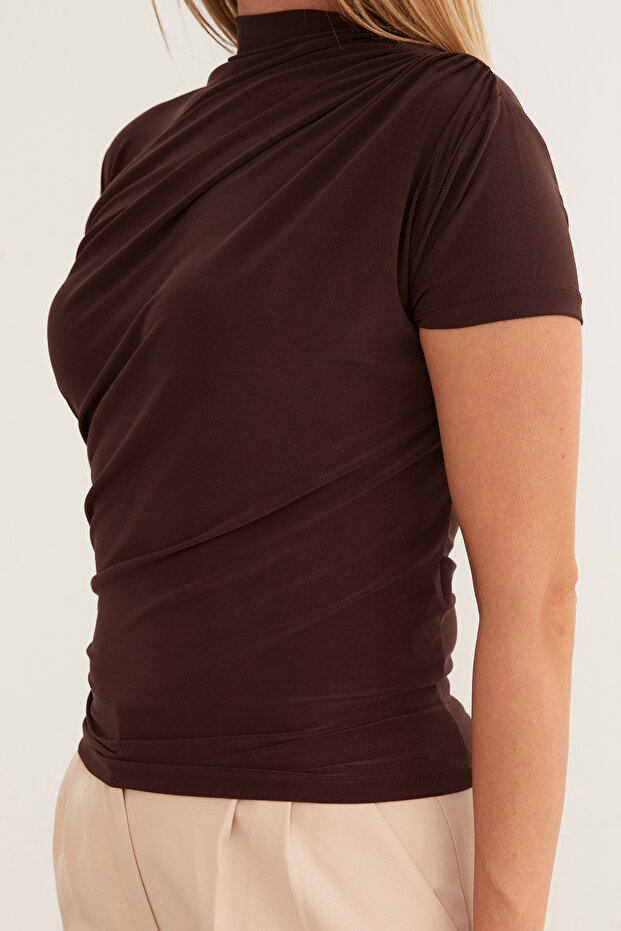 Drapeli Dik Yaka Bluz - 5