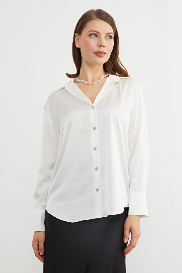 Basic Saten Gömlek - 4