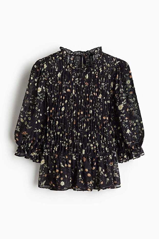Smocked plumeti blouse